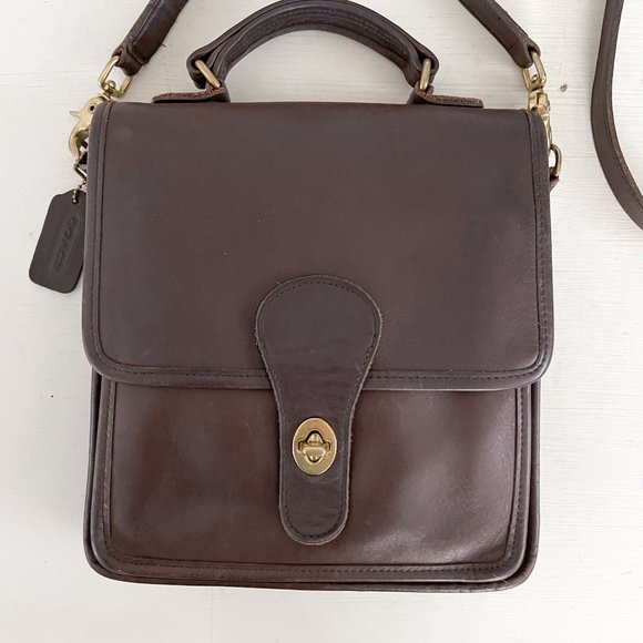 Coach 90s Vintage Brown Leather Station Crossbody Bag 5130 Costa Rica 1999 - Picture 3 of 12